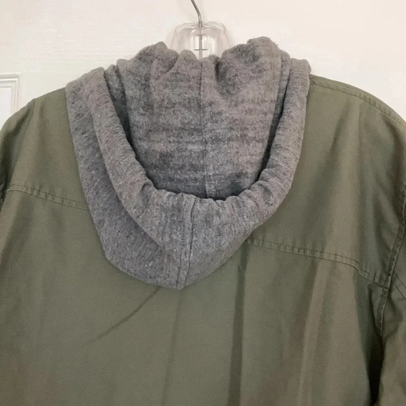 MENS VOLCOM hooded jacket like new size XL army green with grey jersey hood - Picture 7 of 7